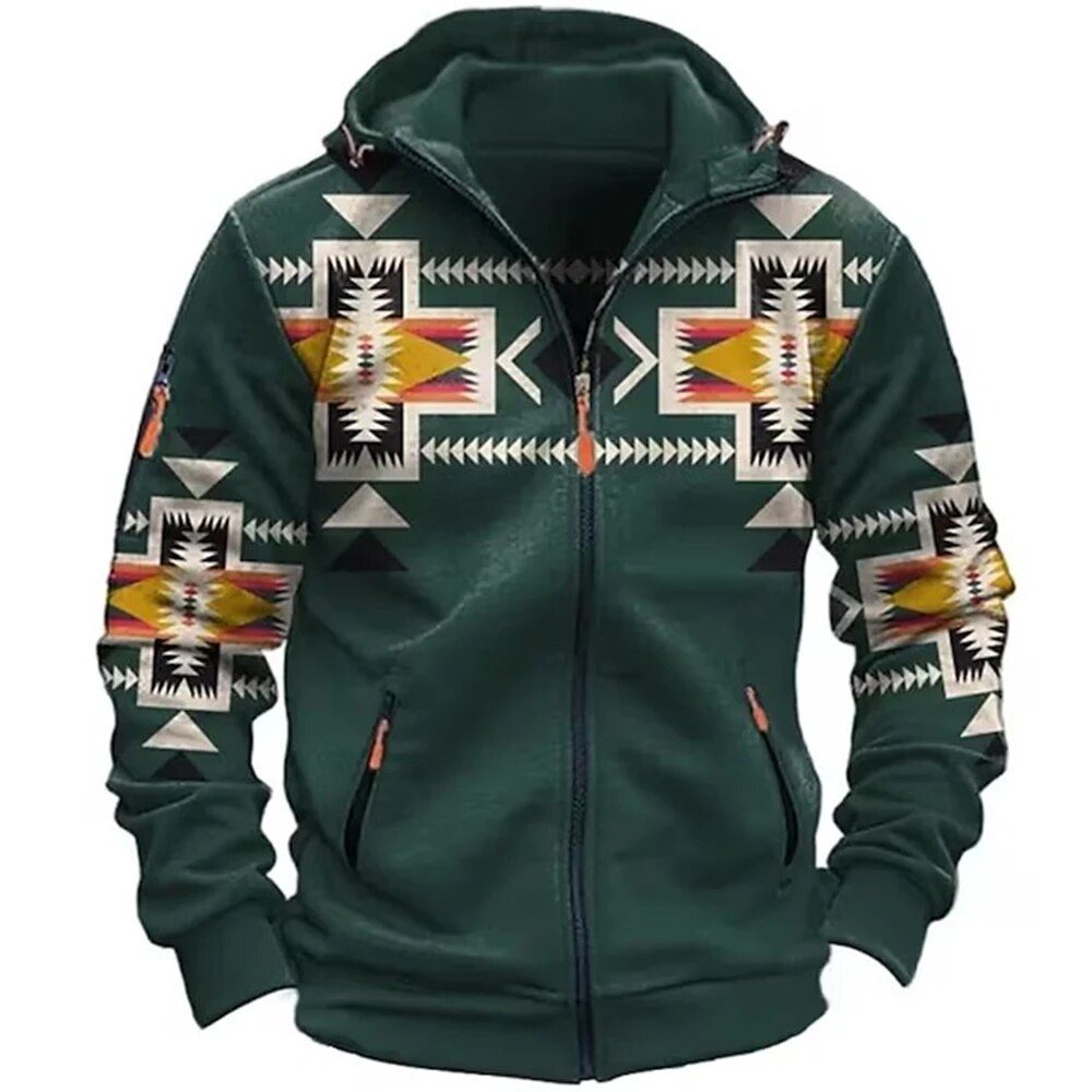 Men's Zip-Up Winter Jacket | Casual Hoodie Design