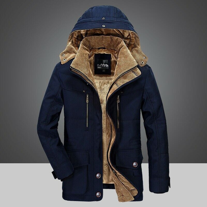 Men's Winter Parka | Warm Outdoor Jacket with Pockets