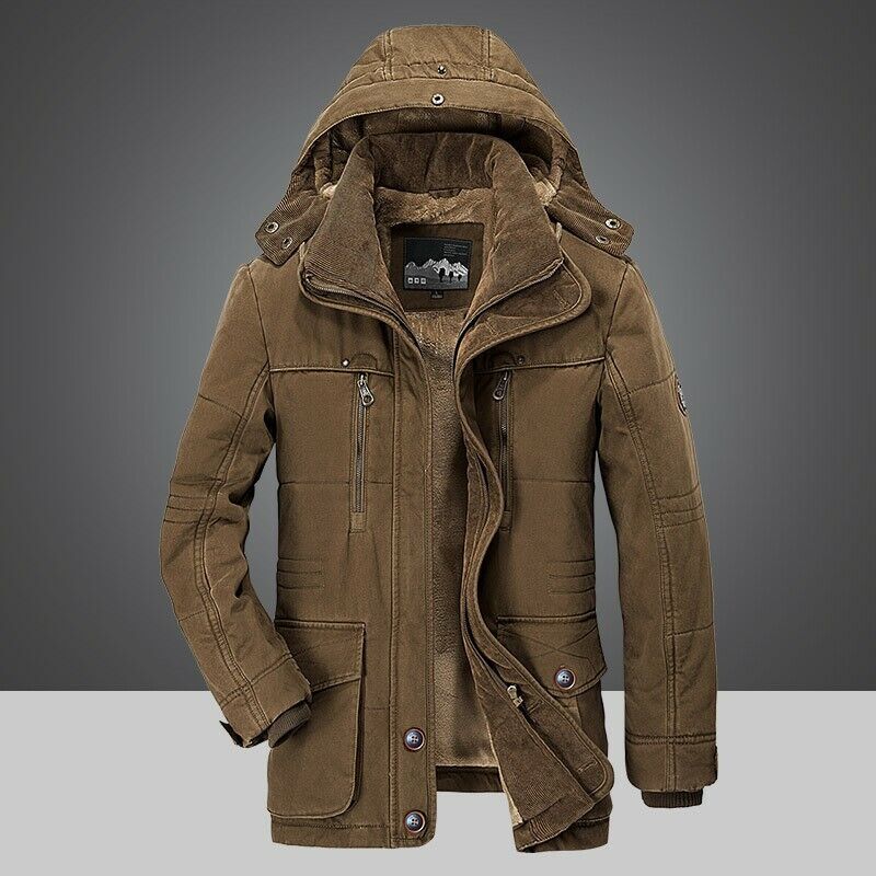 Men's Winter Parka | Warm Outdoor Jacket with Pockets