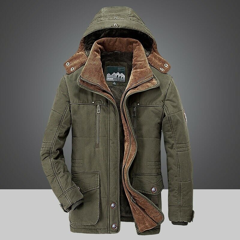 Men's Winter Parka | Warm Outdoor Jacket with Pockets