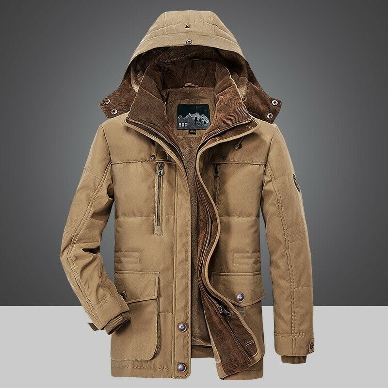 Men's Winter Parka | Warm Outdoor Jacket with Pockets