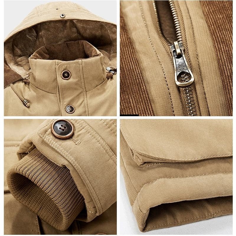 Men's Winter Parka | Warm Outdoor Jacket with Pockets