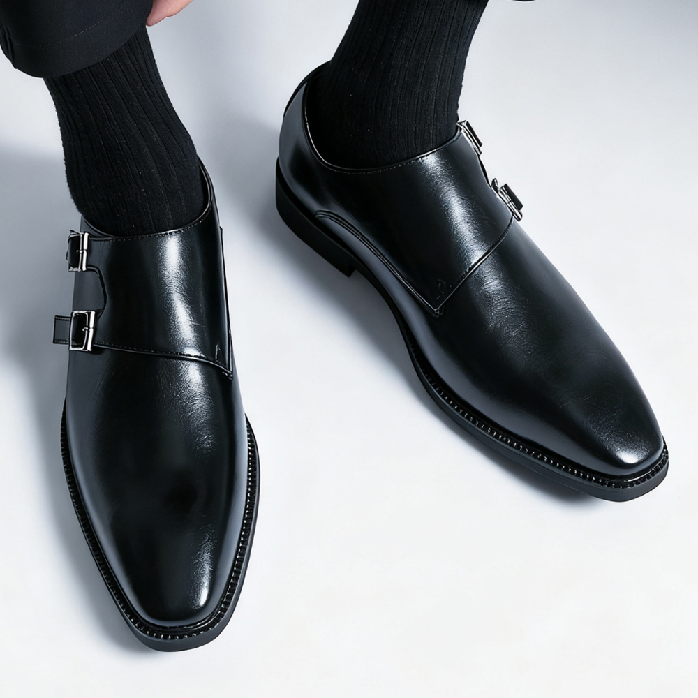 Stanton | Monk Strap Leather Loafers