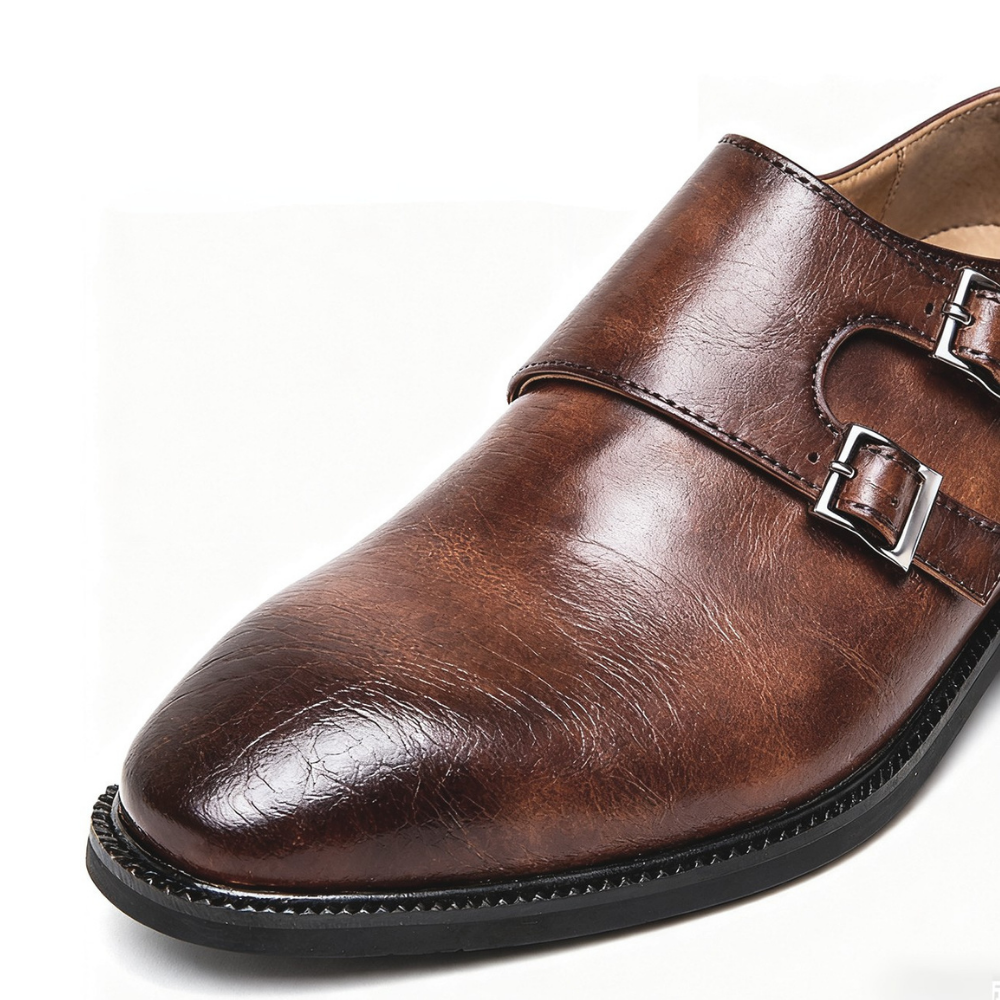 Stanton | Monk Strap Leather Loafers
