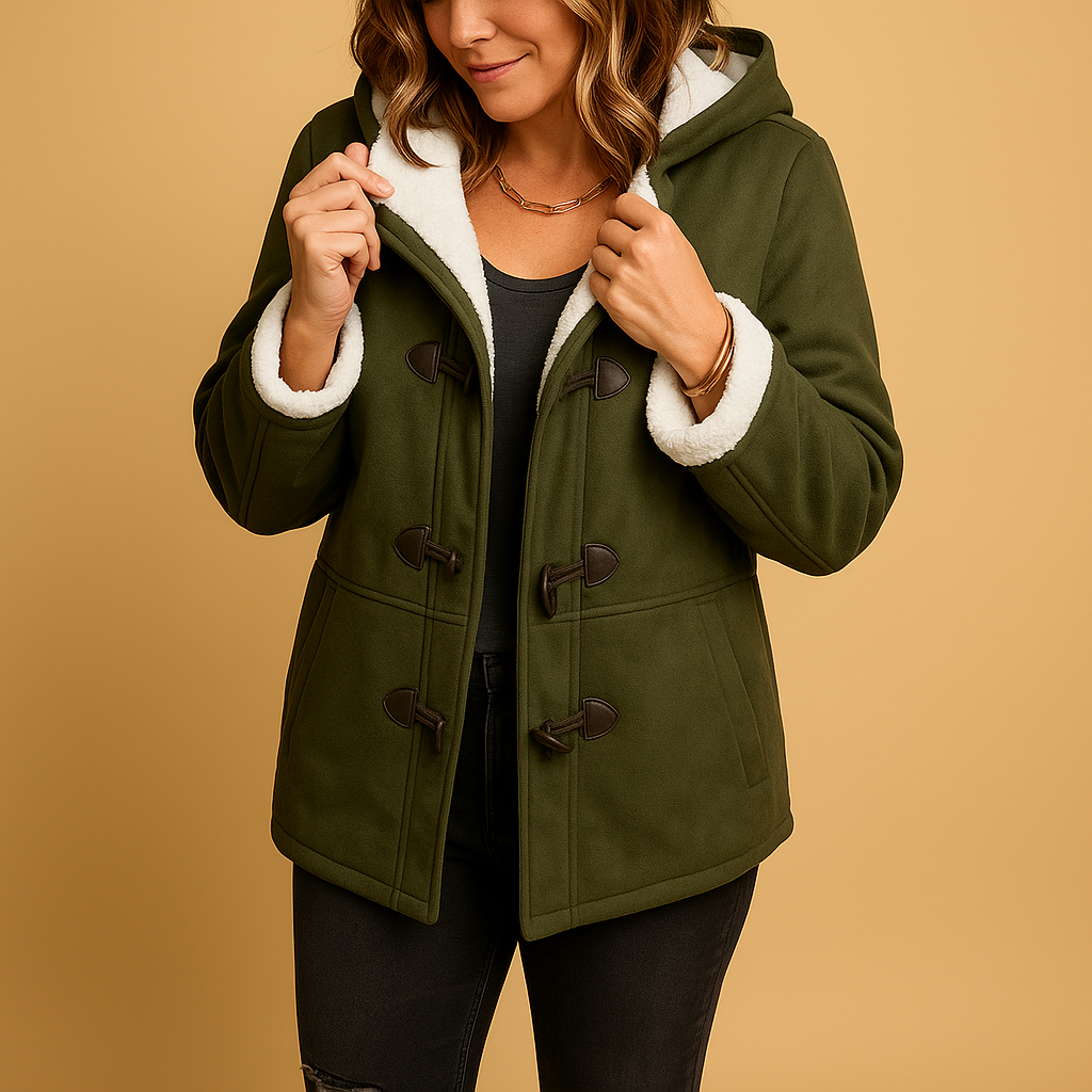 Insulated Winter Coat with Adjustable Hood