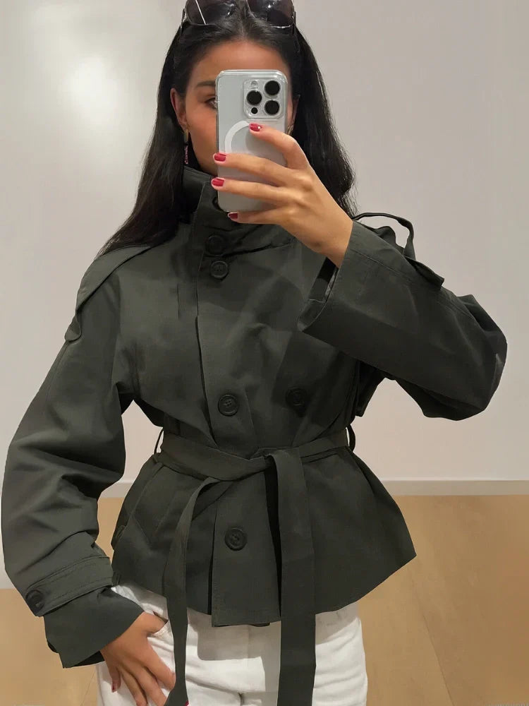 Sira | Stylish Short Trench Coat