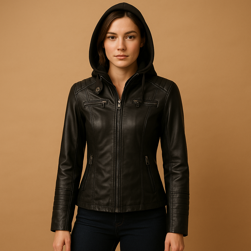 Jacket with Detachable Knitted Hood