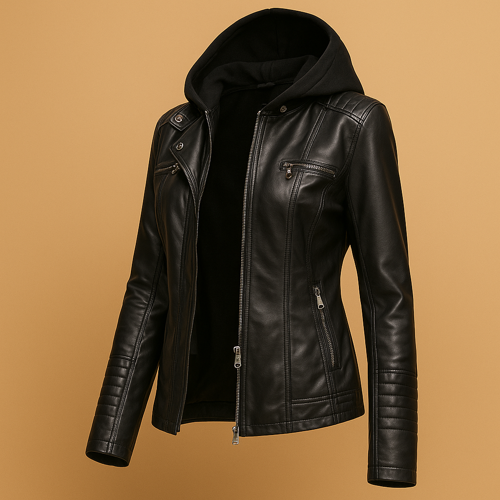 Jacket with Detachable Knitted Hood
