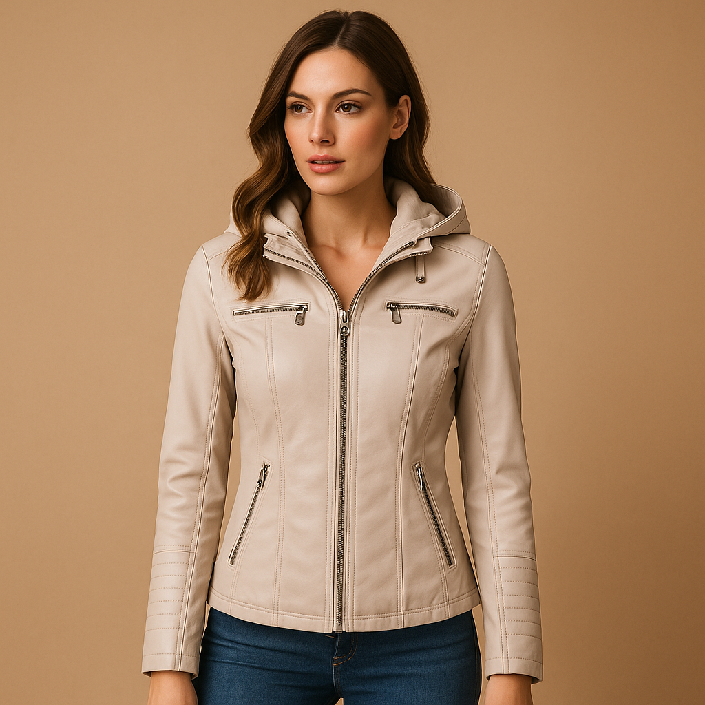 Jacket with Detachable Knitted Hood