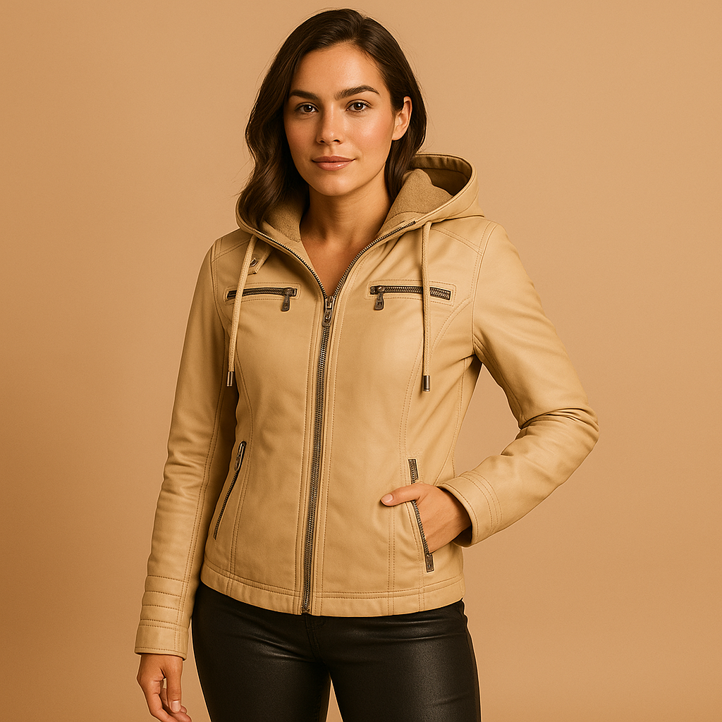 Jacket with Detachable Knitted Hood