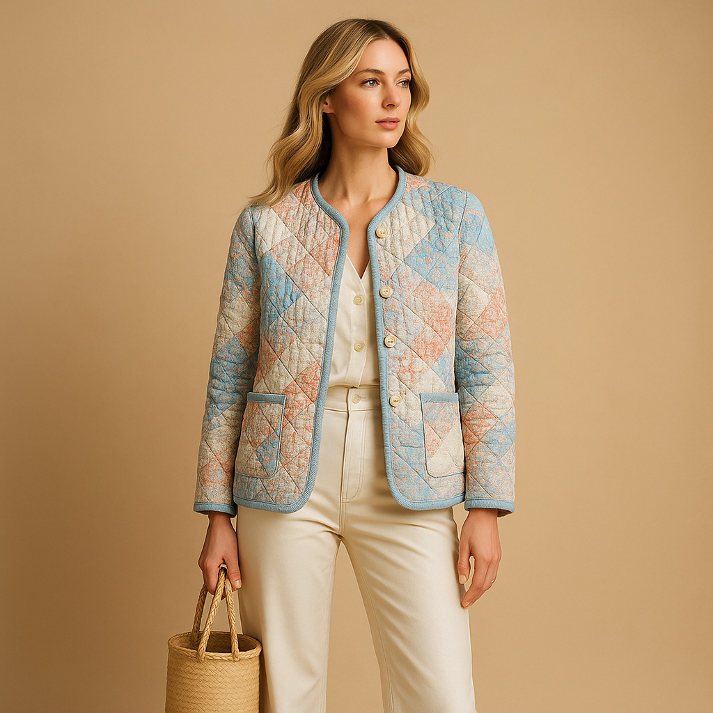 Printed Cotton Jacket with Buttons