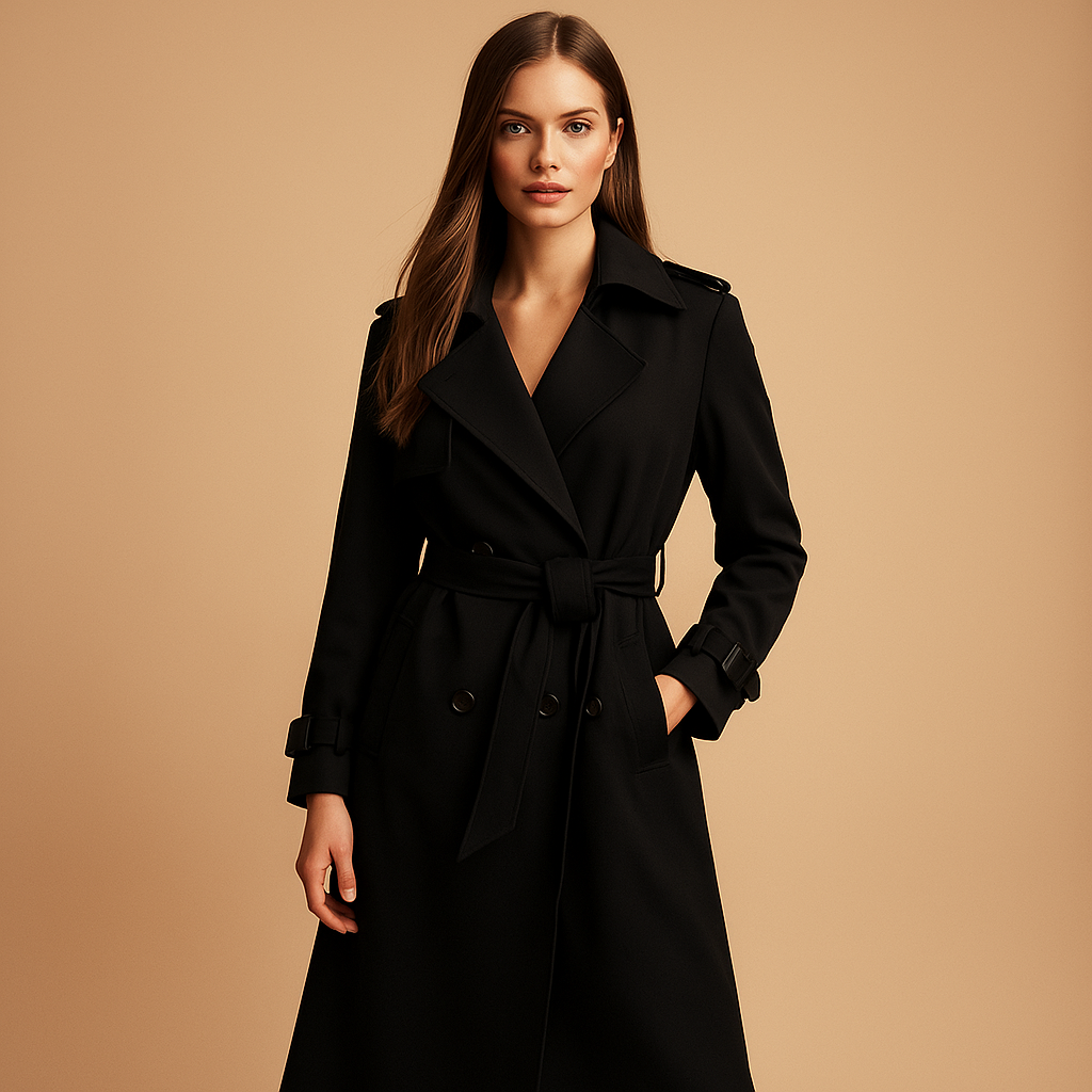 Long Double-Breasted Winter Coat