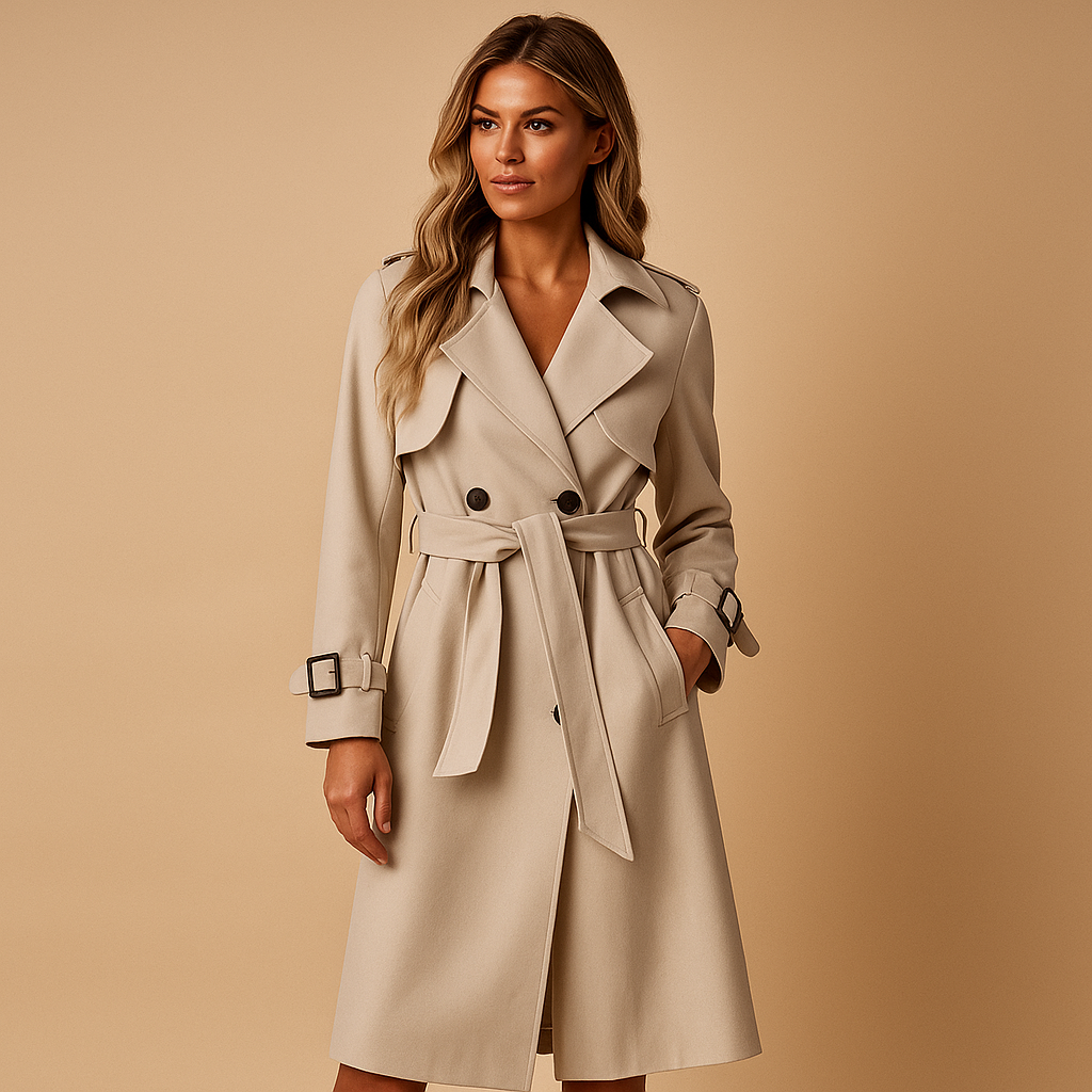Long Double-Breasted Winter Coat