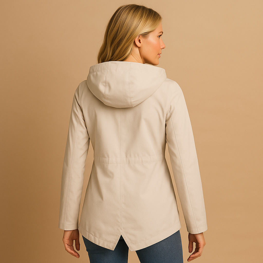 Long Hooded Rain Jacket