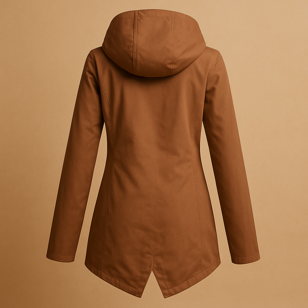 Long Hooded Rain Jacket