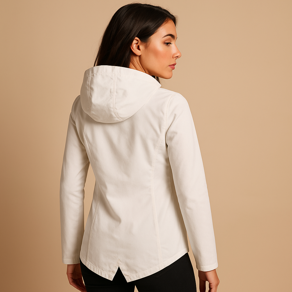 Long Hooded Rain Jacket