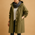 Long Waterproof Rain Coat with Belt