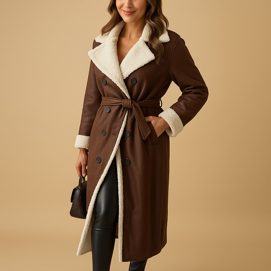 Long Winter Coat with Quilted Lining