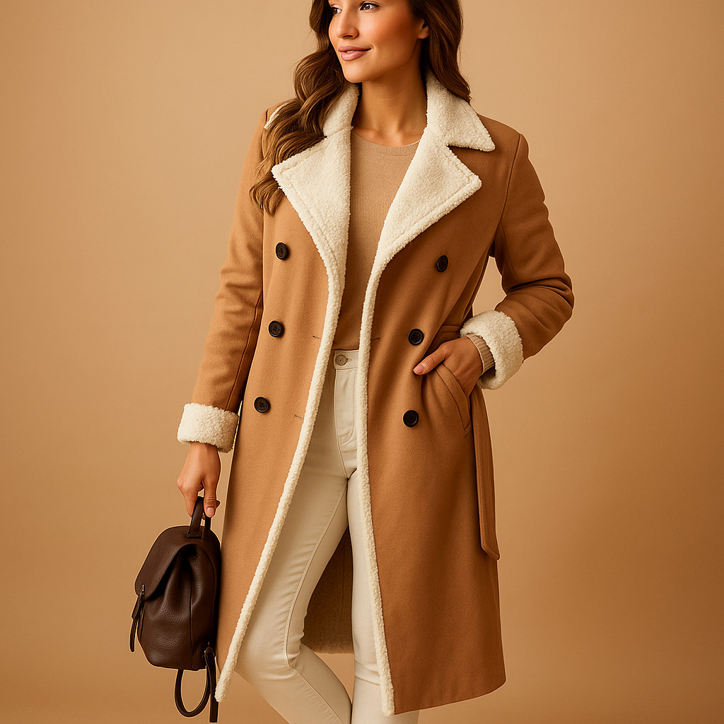Long Winter Coat with Quilted Lining