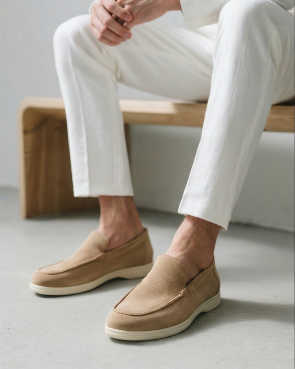 Men's Suede Loafers Slip-On Casual Shoes