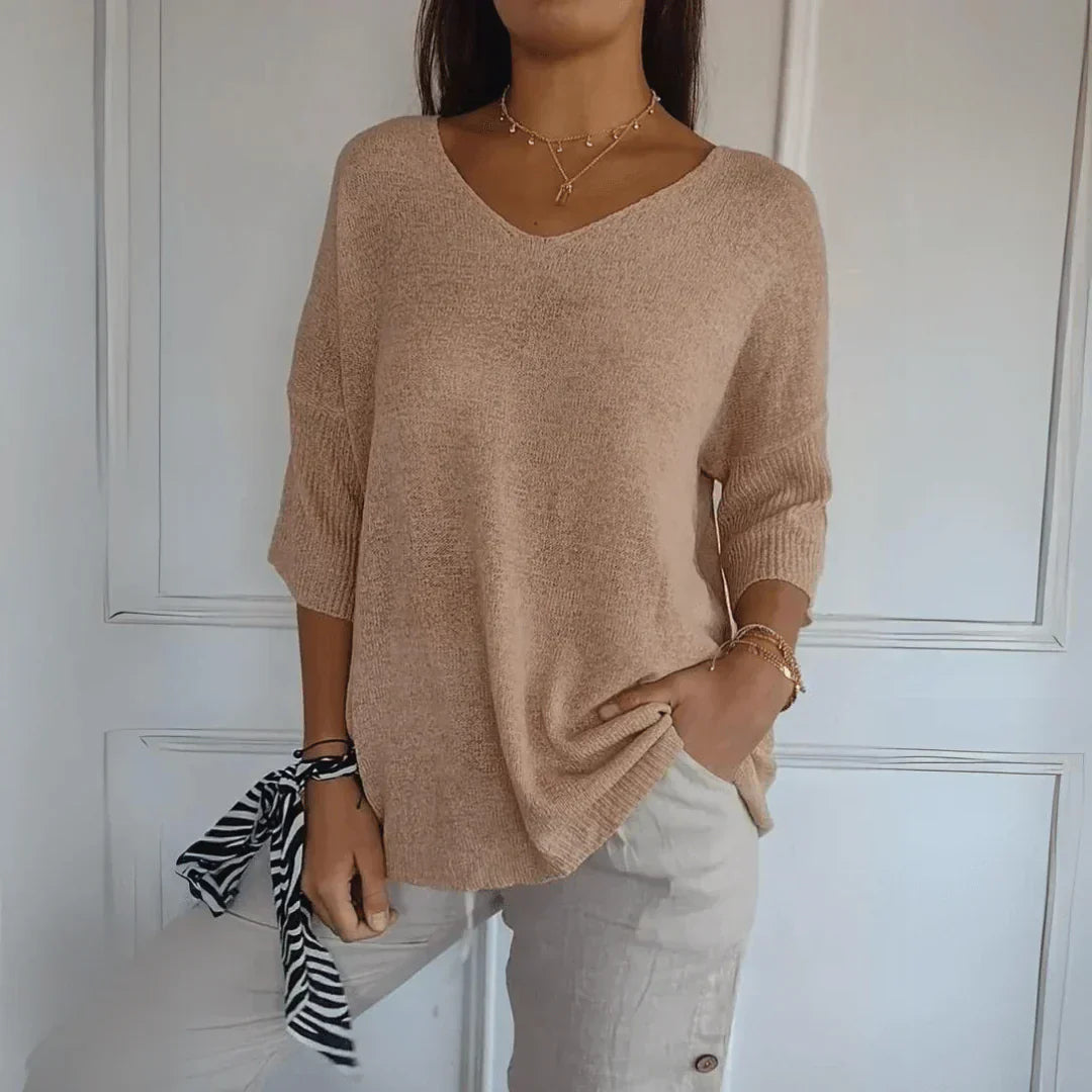 Nola Relaxed V-Neck Top