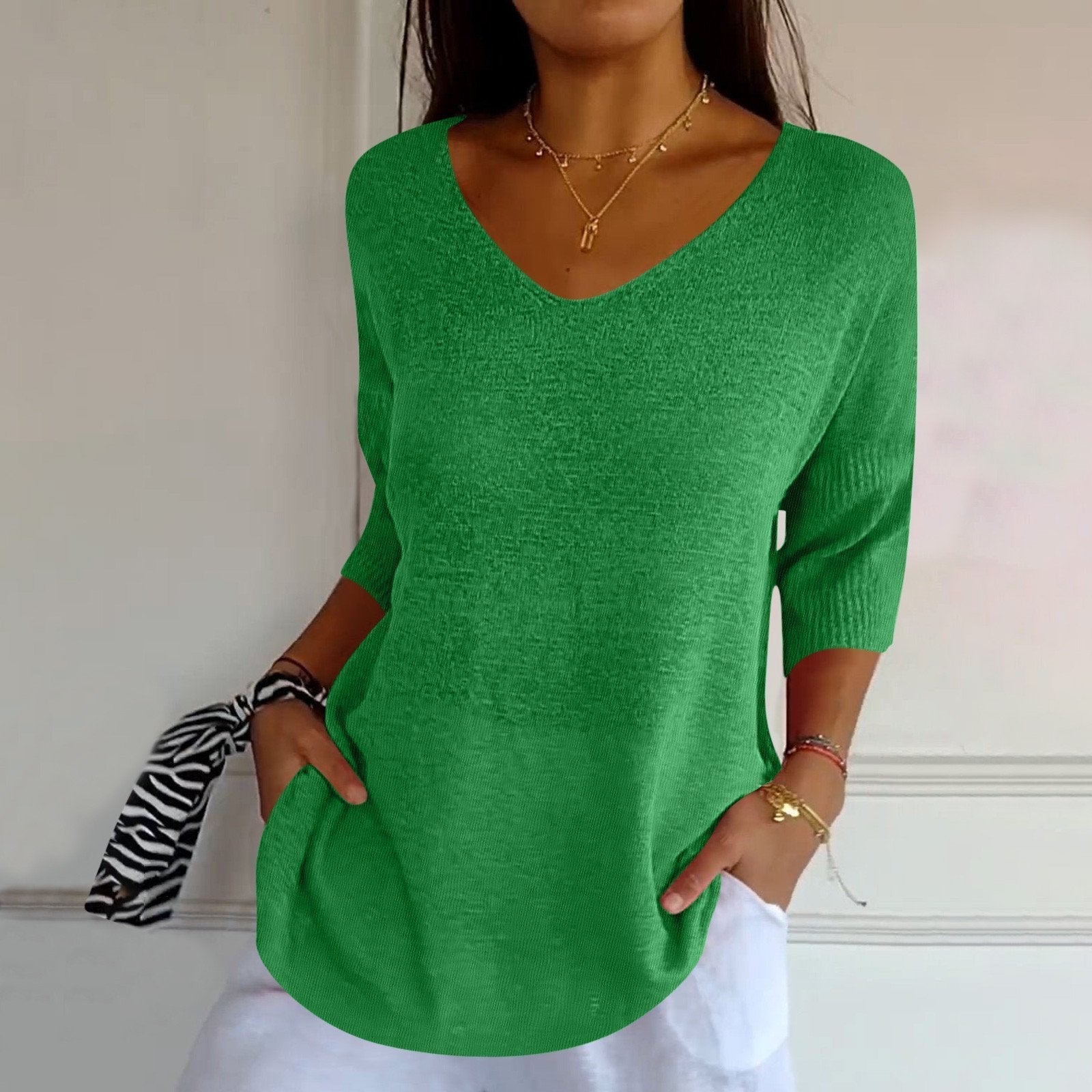 Nola Relaxed V-Neck Top