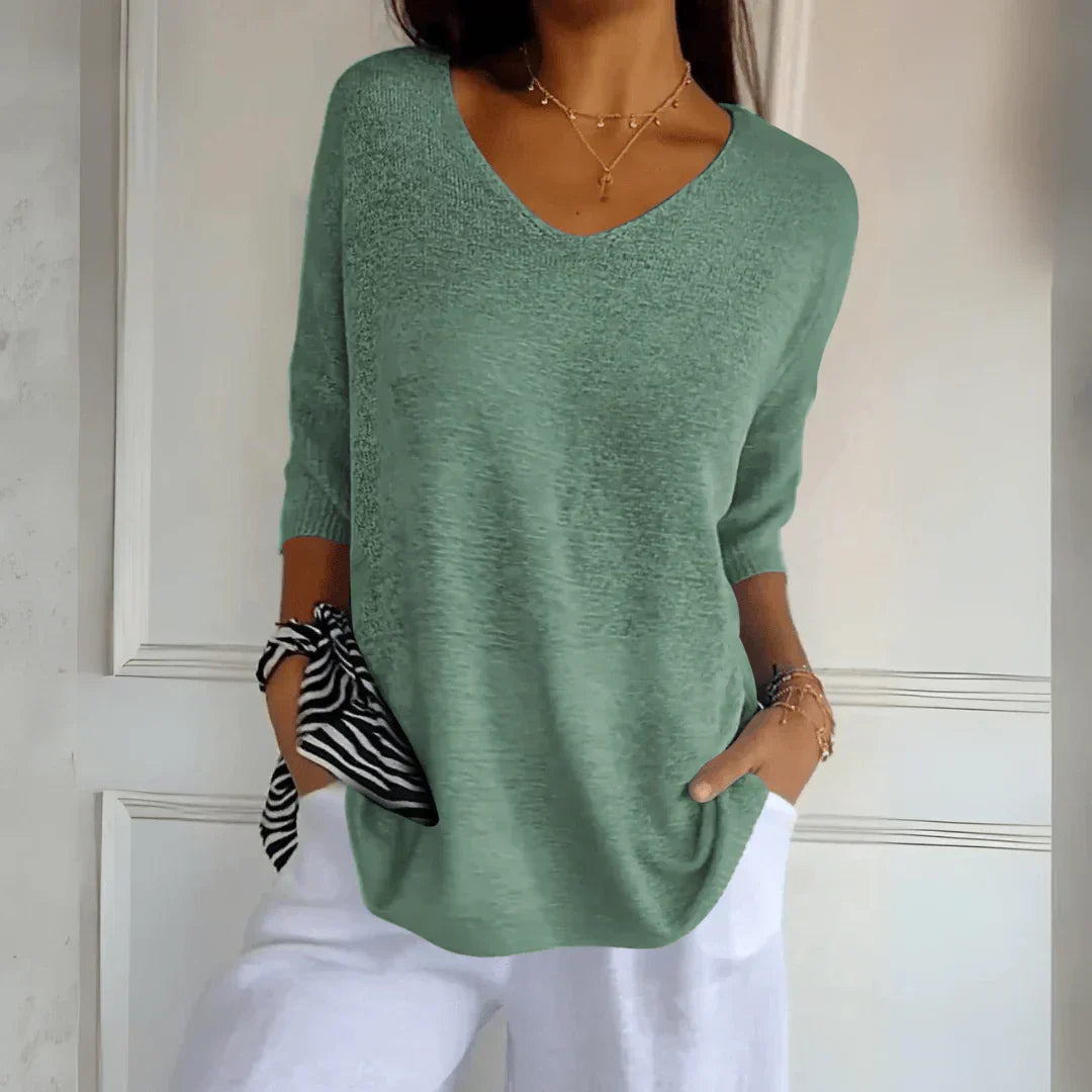 Nola Relaxed V-Neck Top