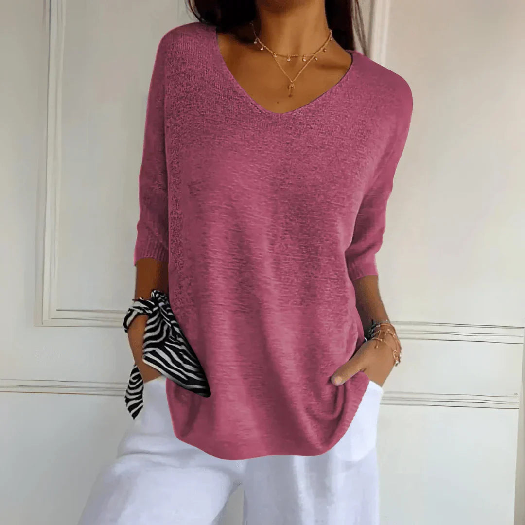 Nola Relaxed V-Neck Top