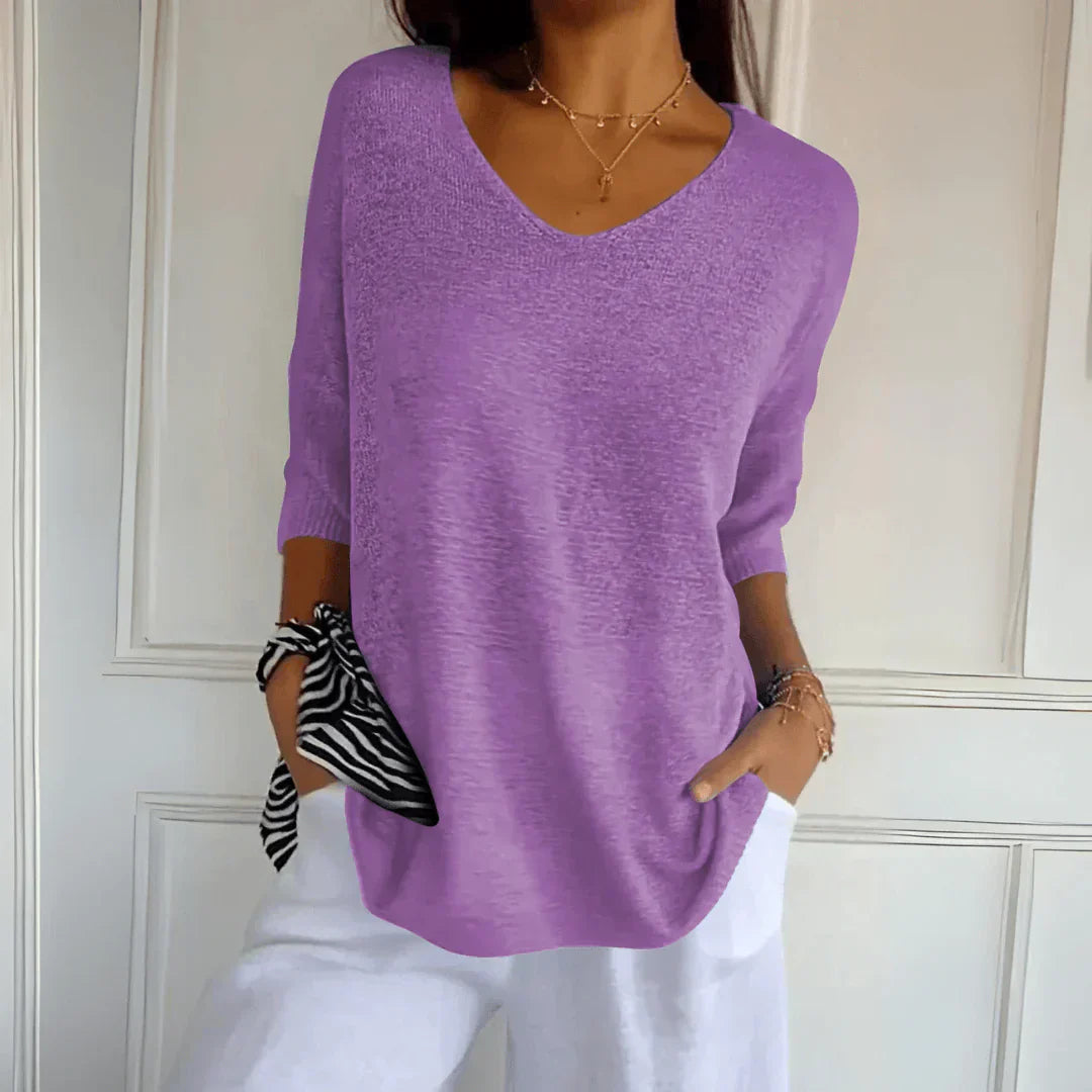 Nola Relaxed V-Neck Top