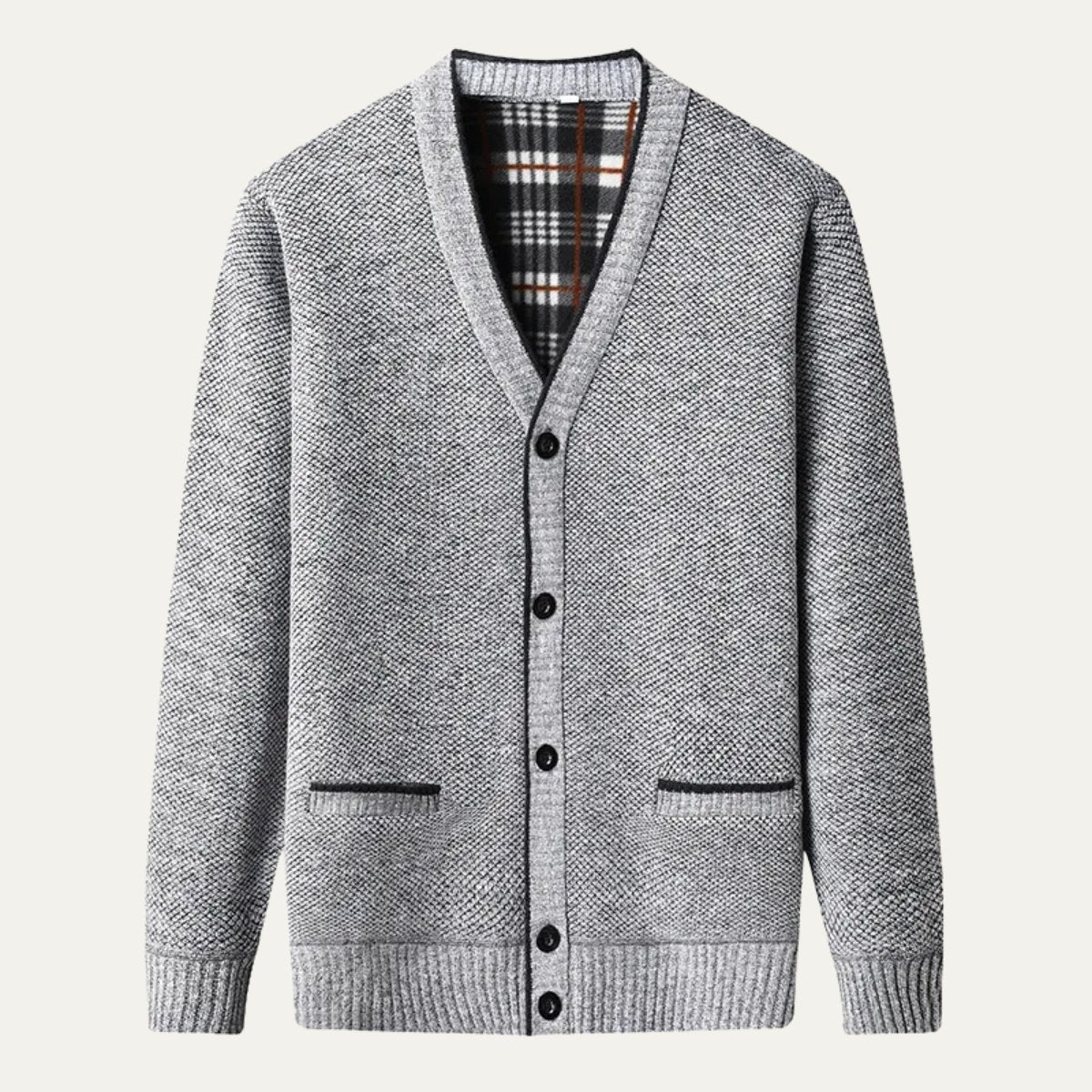 Quinn | Plaid Lined Button Up Cardigan