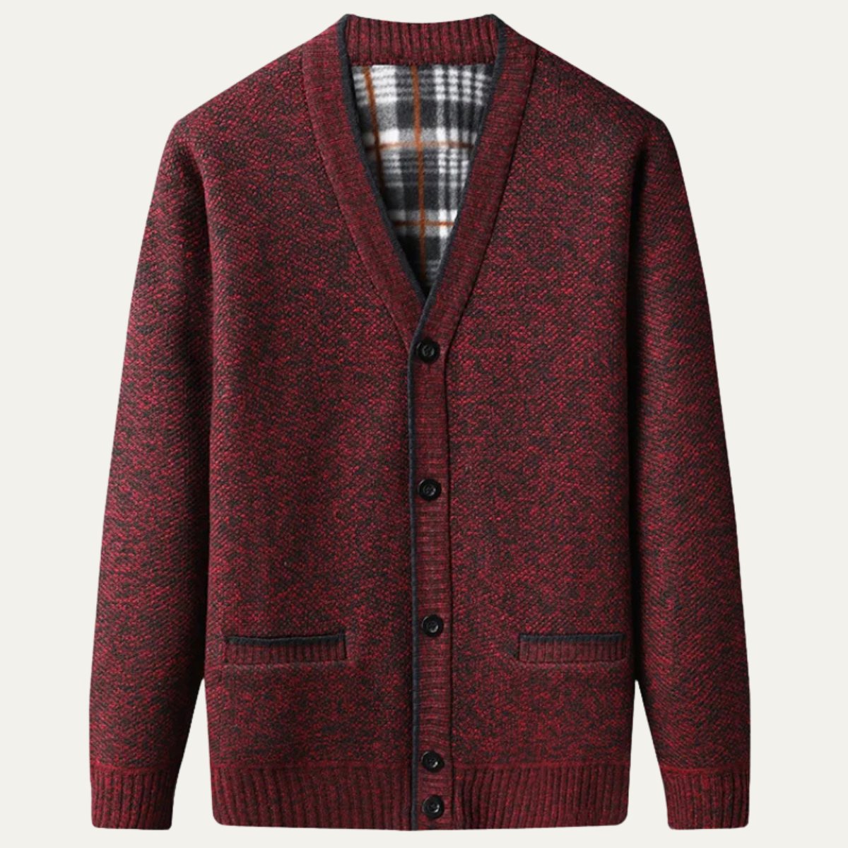Quinn | Plaid Lined Button Up Cardigan