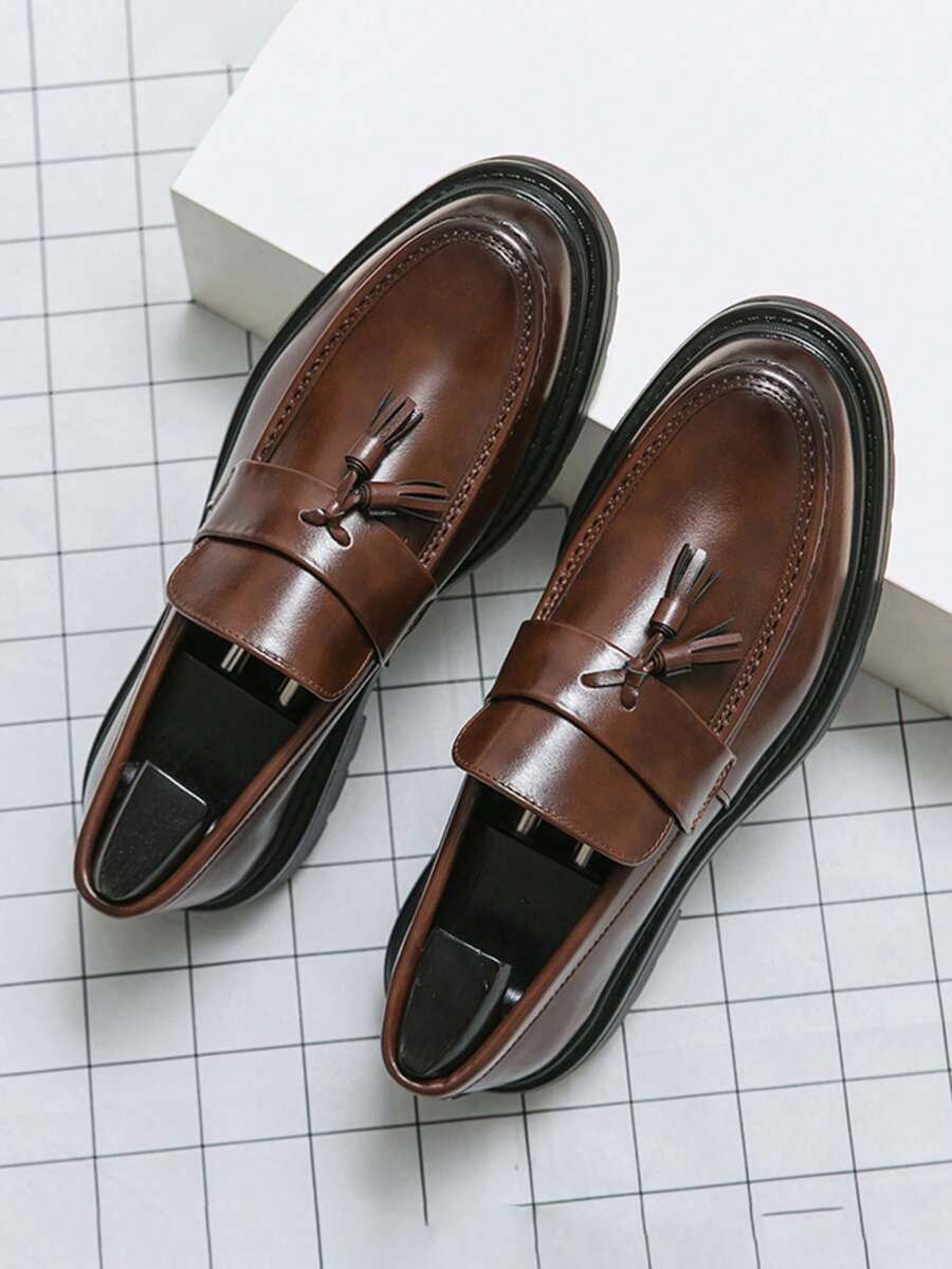 Newton | Houndstooth Tassel Loafers