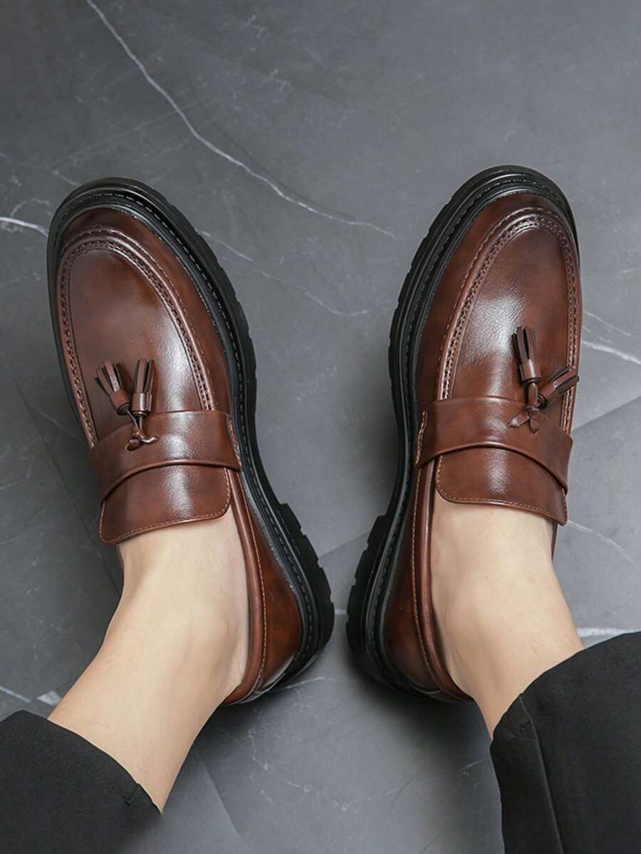 Newton | Houndstooth Tassel Loafers