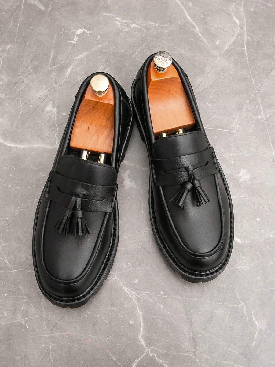 Newton | Houndstooth Tassel Loafers