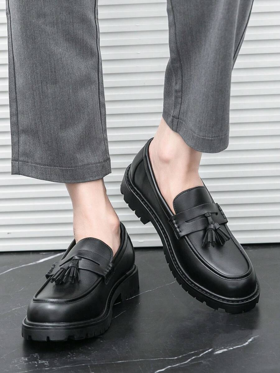 Newton | Houndstooth Tassel Loafers