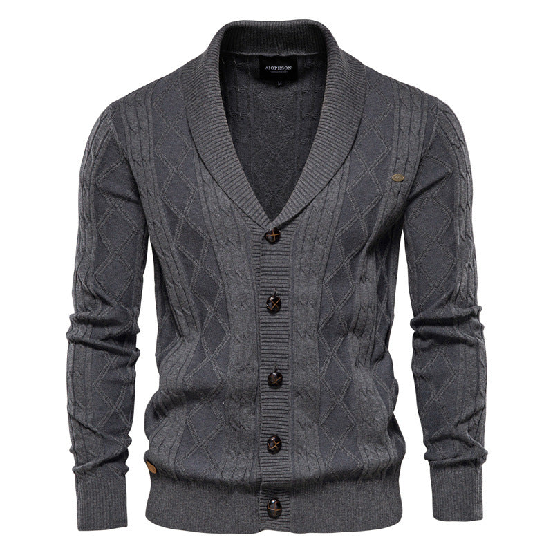 Knox | Shawl Collar Textured Cardigan