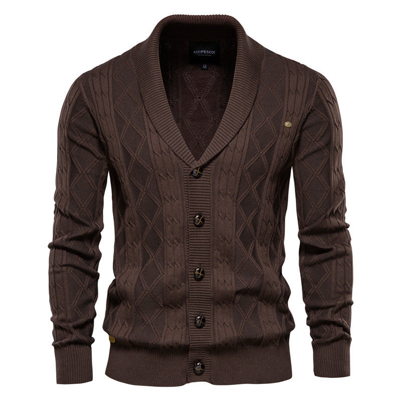 Knox | Shawl Collar Textured Cardigan