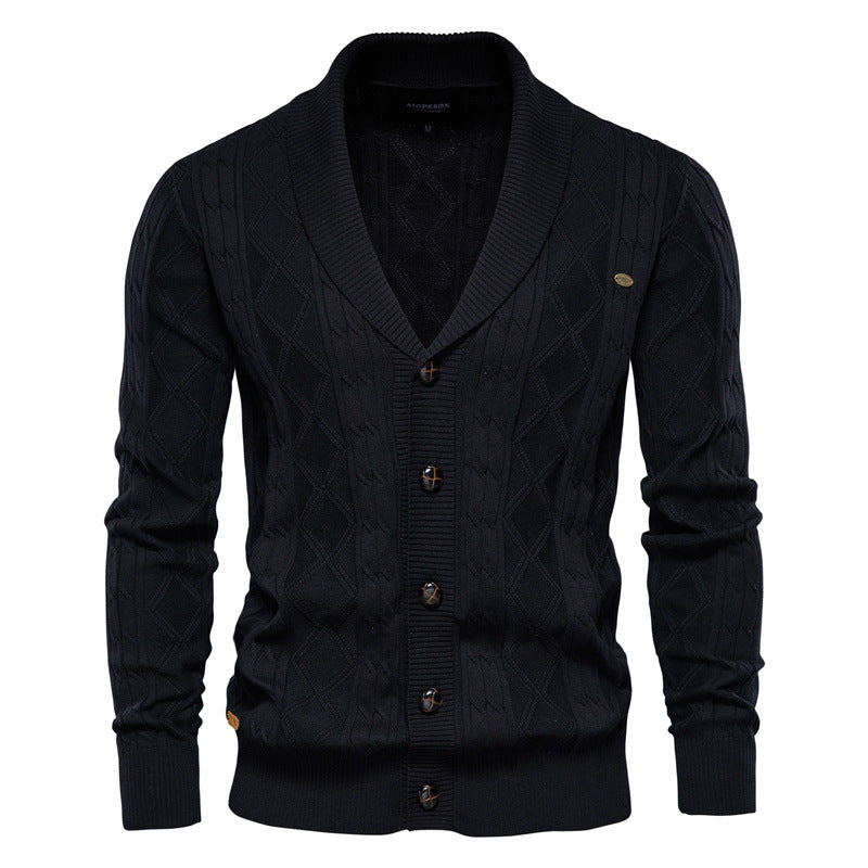 Knox | Shawl Collar Textured Cardigan