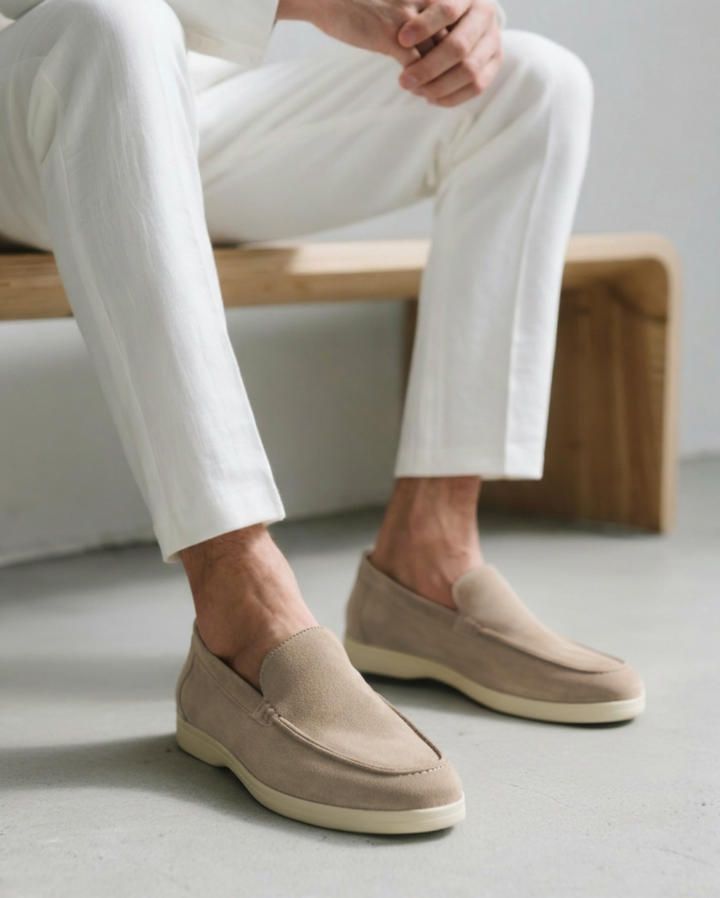 Men's Suede Loafers Slip-On Casual Shoes