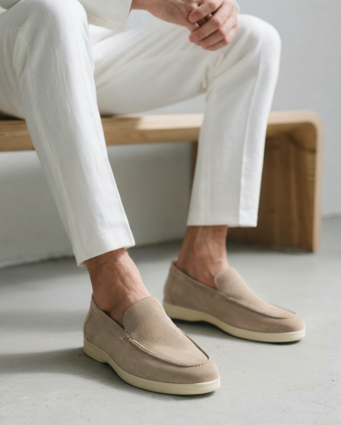 Men's Suede Loafers Slip-On Casual Shoes
