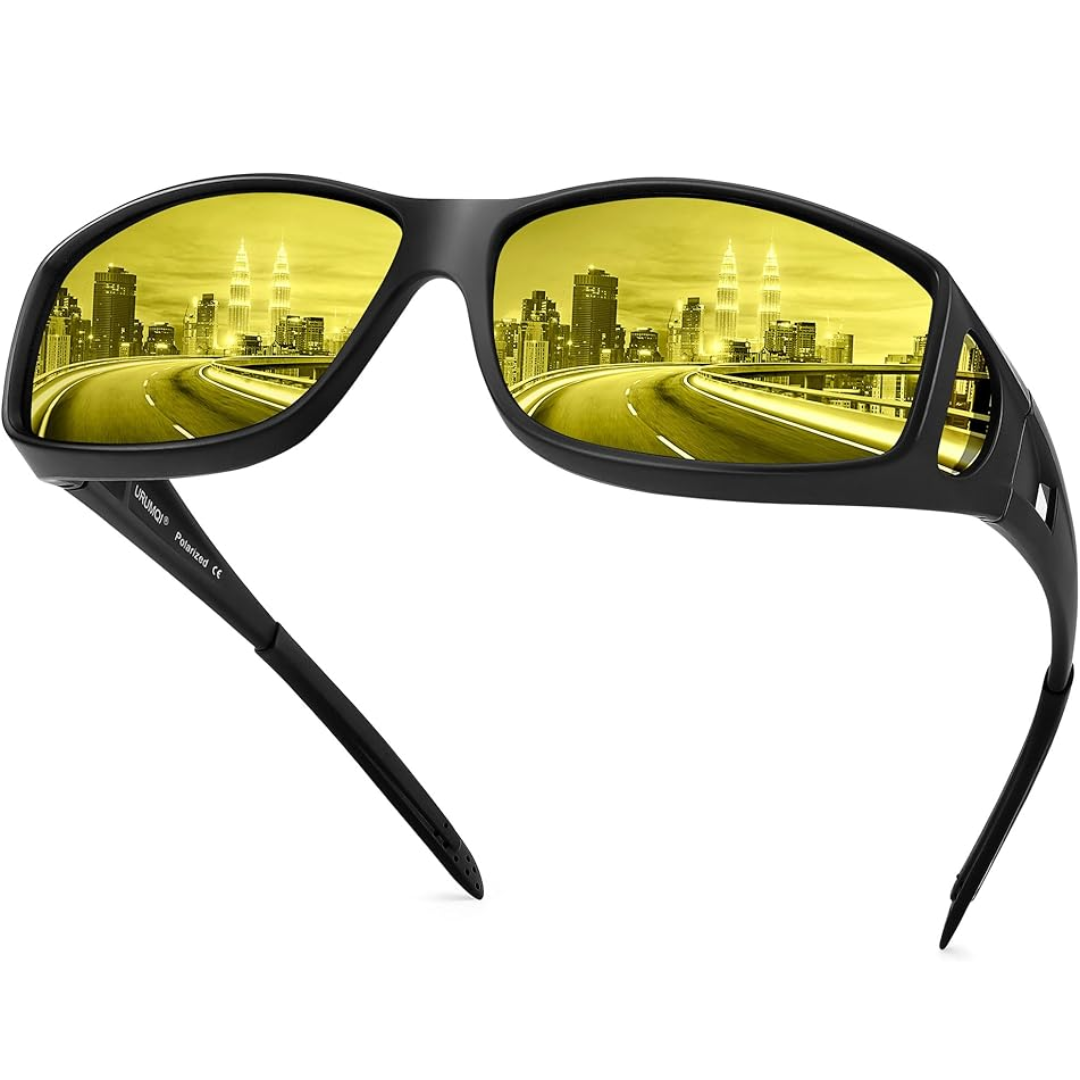 Unisex Polarized Night Driving Glasses with Anti-Glare Protection