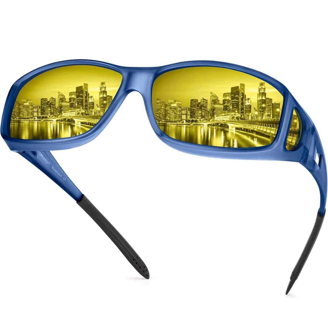Unisex Polarized Night Driving Glasses with Anti-Glare Protection