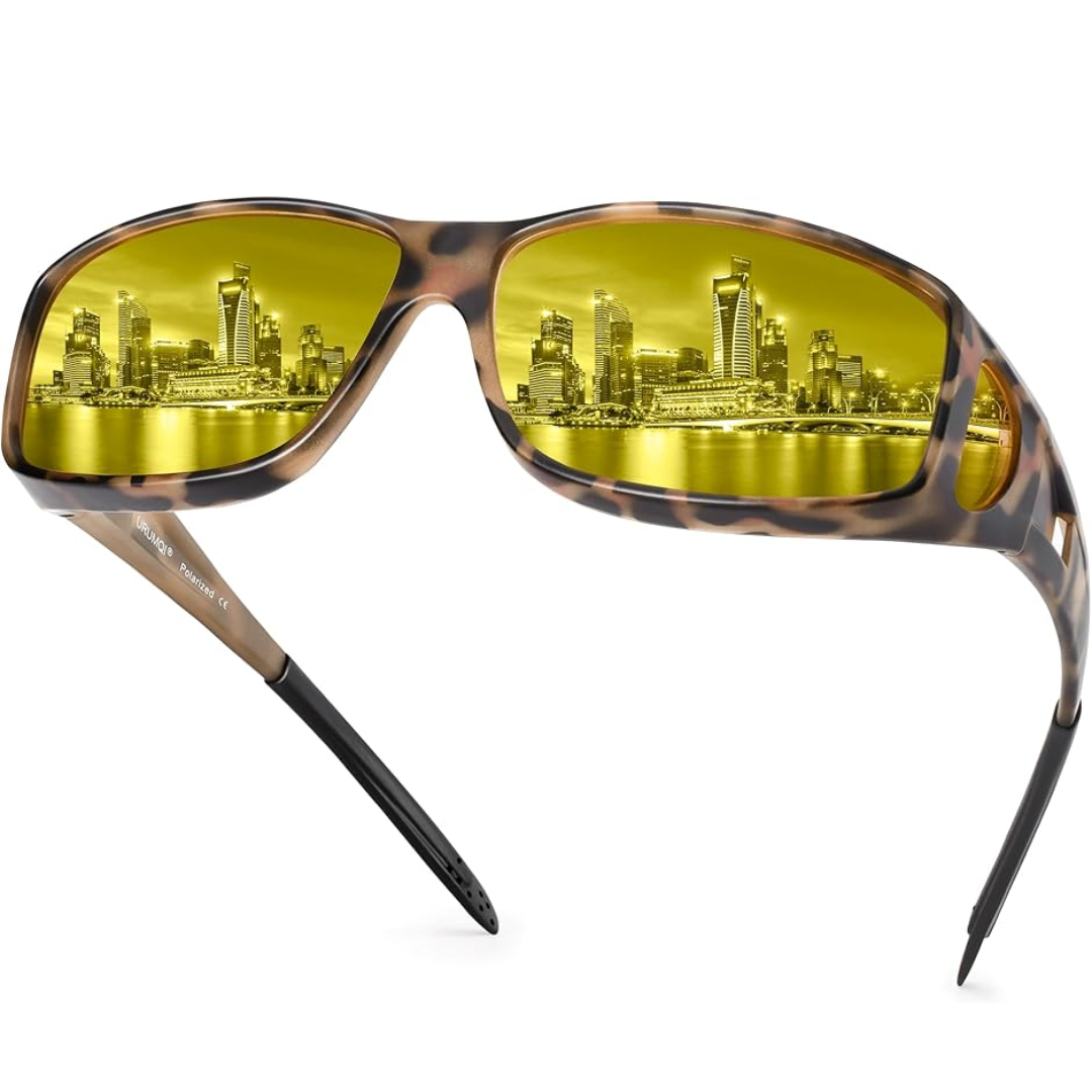Unisex Polarized Night Driving Glasses with Anti-Glare Protection