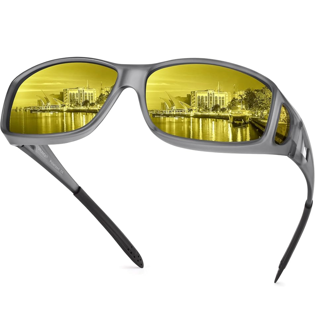 Unisex Polarized Night Driving Glasses with Anti-Glare Protection