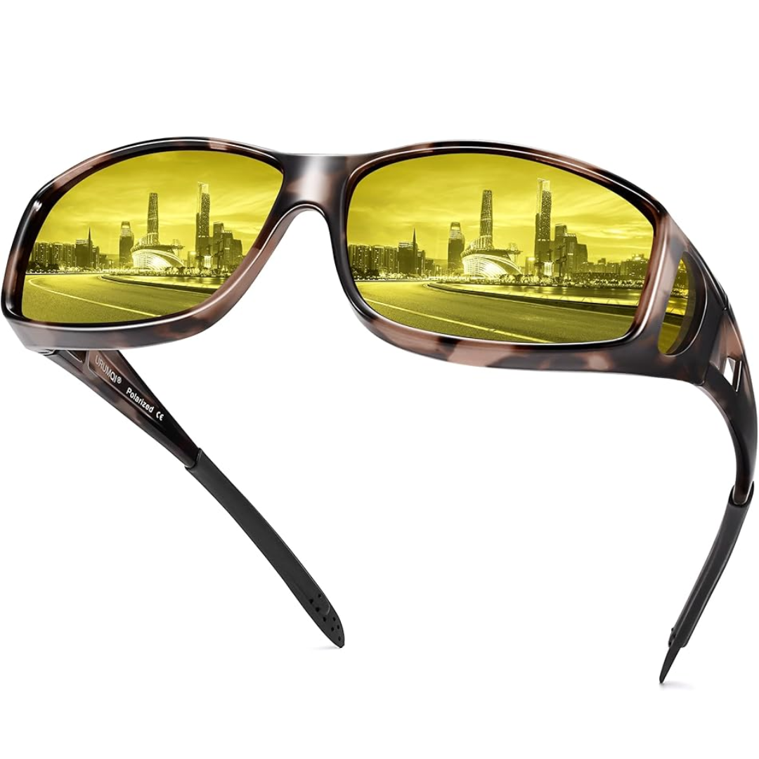 Unisex Polarized Night Driving Glasses with Anti-Glare Protection