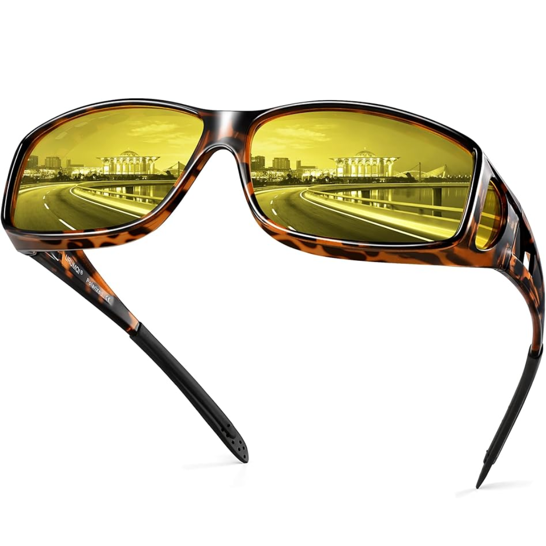 Unisex Polarized Night Driving Glasses with Anti-Glare Protection