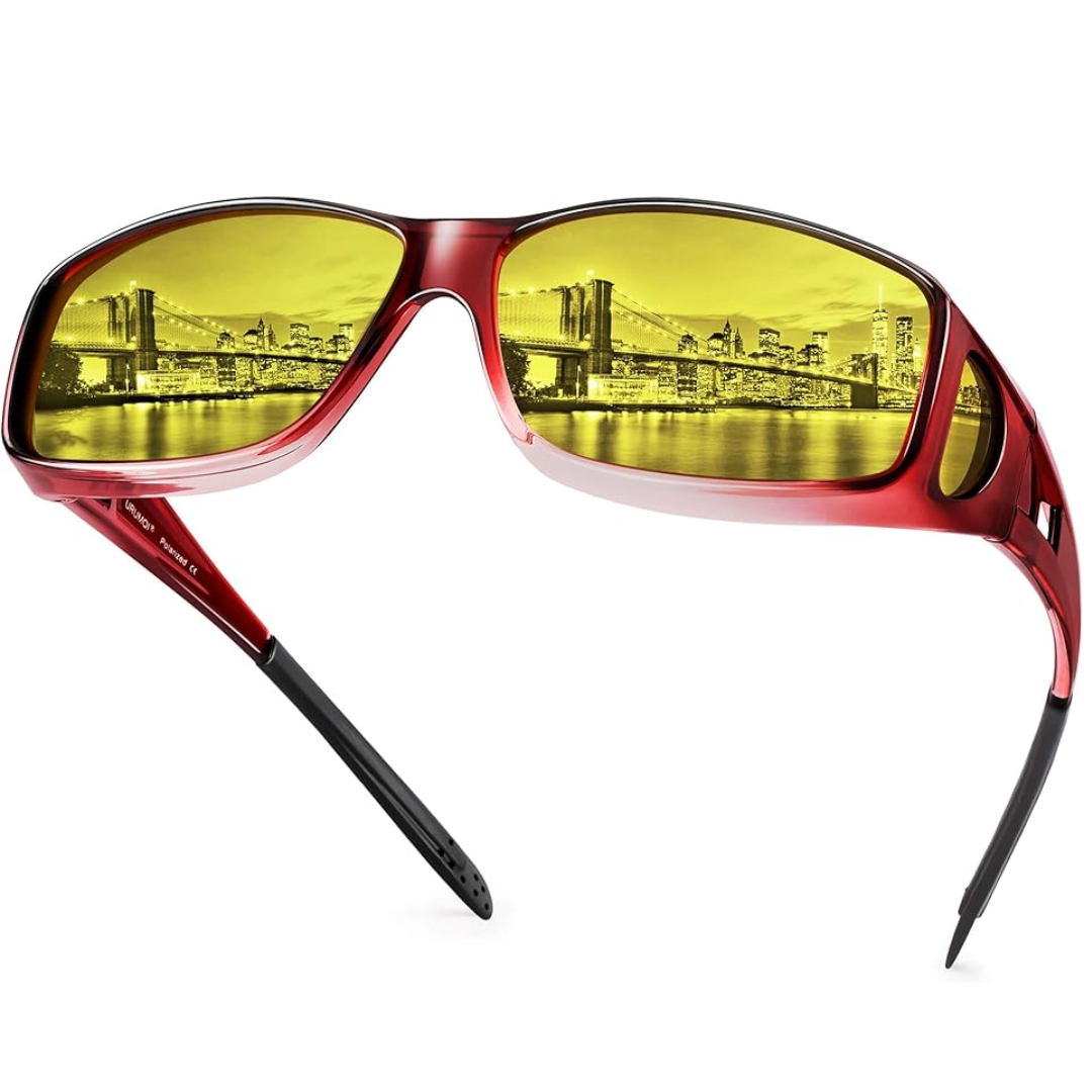 Unisex Polarized Night Driving Glasses with Anti-Glare Protection
