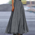 Women's A-Line Maxi Skirt Flowy Pleated