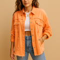 Oversized Distressed Denim Jacket