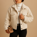 Oversized Jacket with Pearl Buttons